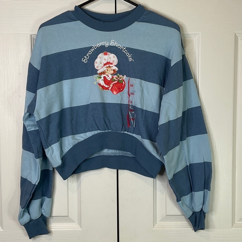 Strawberry shortcake Blue Striped Sweatshirt Various Sizes